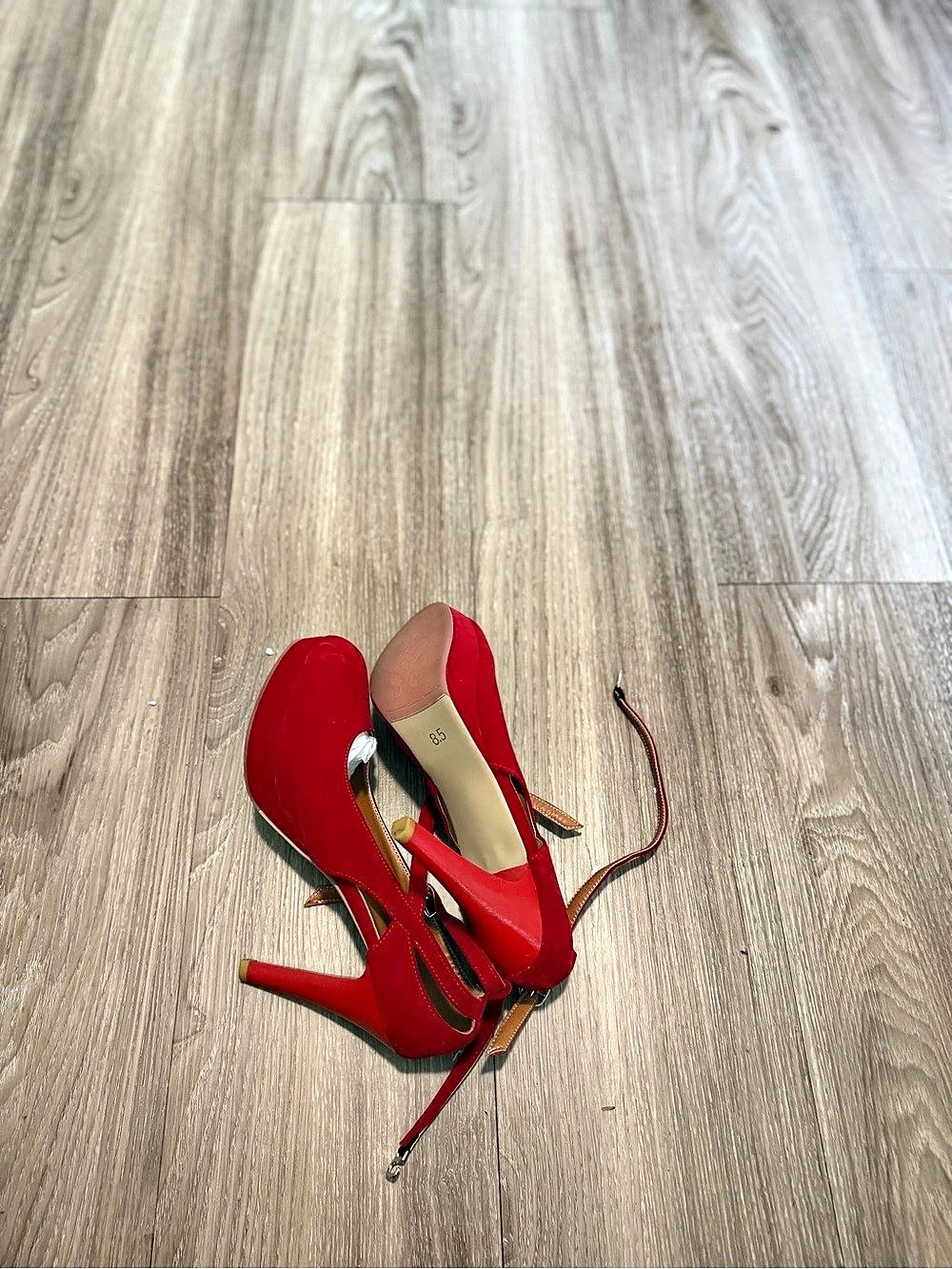 Red Strappy Heels